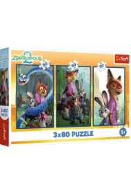 Puzzle 3x80 Zwierzakowe �ledztwo TREFL