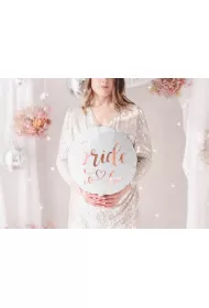 PartyDeco Balon foliowy - Bride to be, bia�y- 45cm