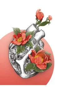 Plakat Floral heart 55x650 mm