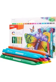 Deli Kredki tr�jk�tne plastik Color Emotio 18 szt.