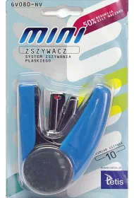 Tetis Mini zszywacz niebieski, czarny 10,20 kartek