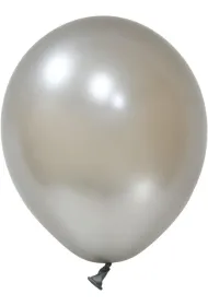 GoParty Balony lateksowe Metallic srebrne 25cm