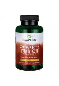 Swanson Omega-3 & Witamina D3 Suplement diety 60 kaps.