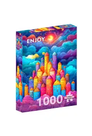 Puzzle 1000 Kolorowa forteca Enjoy