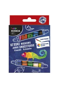 Derform Kredki woskowe dwustronne Jumbo 8 kolor�w