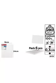 Artix Tablica malarska 18x24x0,3cm 280G/m2 (6szt)
