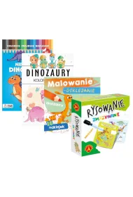 Pakiet Dinozaury: Malowanie-doklejanie. Dinozaury, Niezwyk�e dinozaury. Koloruj�, znajduj�, naklejam, Dinozaury. Kolorowanka, Rysowanie zmazywanie. Dinozaury