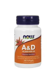 Now Foods Witamina A + Witamina D Suplement diety 100 kaps.