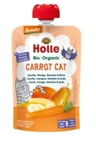 Holle Mus Marchewkowy kot (marchewka - mango - banan - gruszka) bezglutenowy od 6 miesi�ca Demeter 100 g Bio