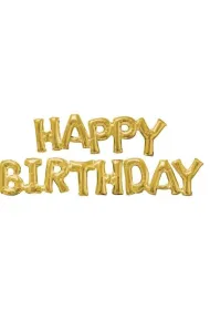 Amscan Balon foliowy Happy Birthday z�oty