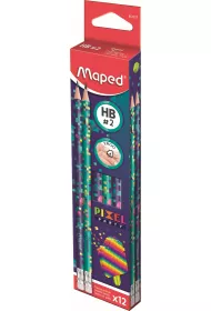 Maped Paczka Owek z gumk Pixel HB 12 szt.