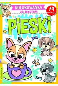 Pieski. Kolorowanka ze wzorem