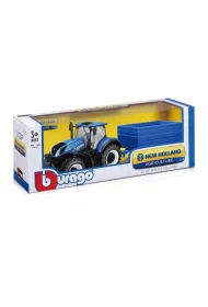 Bburago tractor new holland t7.315 z przyczep� na siano 1:32