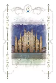 DaVinci Karnet + koperta Katedra Duomo Mediolan 12x18cm