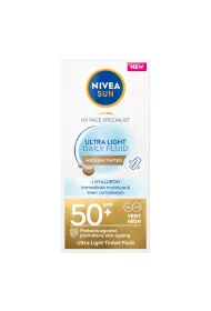 Nivea Sun Ultra Light Daily Fluid SPF50+ krem przeciwsoneczny z pigmentem redni 40 ml