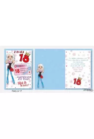 Stamp Karnet Party naklejany B6+koperta Urodziny 18 wz17