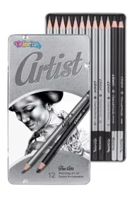 Patio Zestaw do rysowania Artist w metalowym pude�ku 12 szt.