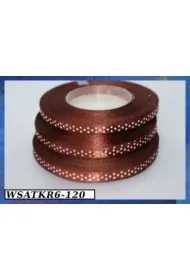 Wst��ka satynowa w kropki 6mm/22mb