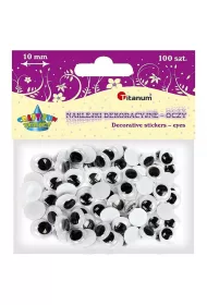 Titanum Oczy samoprzylepne bez rz�s okr�g�e 10 mm