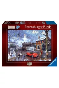 Puzzle 1000 el. Zimowy dworzec Ravensburger