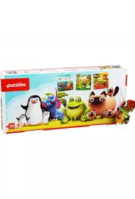 Puzzle 3w1 50 el. Puzzlika. �wiat zwierz�tek Cubika