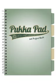 Pukka Pad Project Book A4 Sage Zielony kratka, 80g 100 kartek