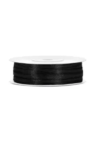 PartyDeco Wst��ka dekoracyjna czarna 3mm/50m