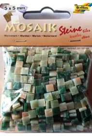 Mozaika kamyczki marmurkowe 5x5mm zielona Galeria Hobby