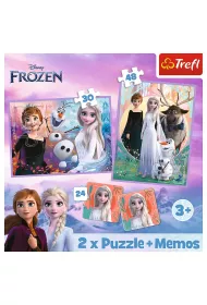 Puzzle 2w1 + memos Ksiniczki w swojej krainie Trefl