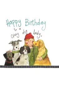 Alex Clark Karnet Urodziny S179 Crazy Dog Lady Psiara