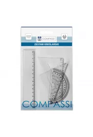 Zestaw geometryczny Compassi w etui 4 elementy