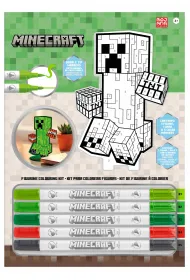 Zestaw figurka 2D Minecraft + mazaki MC00057