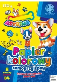 Astra Zeszyt papier�w kolorowych samoprzylepnych B4/8k