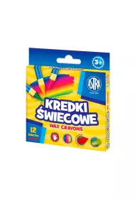 Astra Kredki �wiecowe okr�g�e 12 szt.