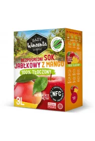 Sady Wincenta Sok 100% jabkowy z mango naturalnie mtny toczony NFC 3 l