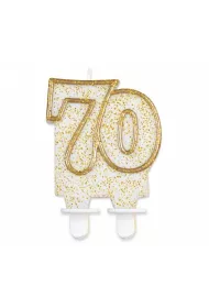 Godan �wieczka cyferka 70, z�oty kontur