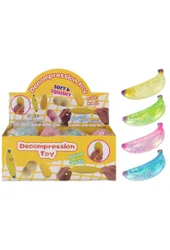 Zabawka wyciskana Banan 13cm mix MEGA CREATIVE 571617