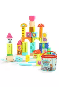 Top Bright Klocki drewniane do nawlekania 38el Las
