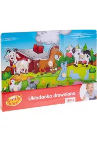Puzzle Uk�adanka drewniana w Zagrodzie 8el. SMILY PLAY SPW83603AN