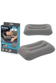 Dmuchana poduszka welurowa szara 42cm Bestway