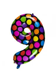 Arpex Balon stoj�cy 9 w kropki 61 cm