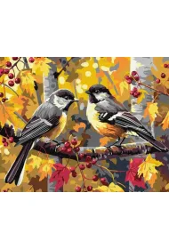 Ideyka Malowanie po numerach - Para niebieskich ptak�w 40x50cm