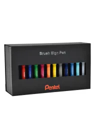 Pentel Zestaw pisak�w p�dzelkowych do kaligrafii i liternictwa Brush SES15C-ST36PL  36 sztuk