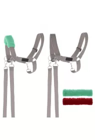Kantar dla Hobby Horse wodze + futerka szary Handlosfera