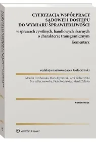 eBook Cyfryzacja wsppracy sdowej i dostpu do wymiaru sprawiedliwoci w sprawach cywilnych, handlowych i karnych o charakterze transgranicznym. Komentarz pdf