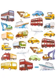 Dalprint Naklejki papierowe - Transport 24 szt.