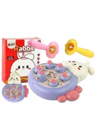 Kr�lik do zbijania marchewki Whac-A-Mole fiolet LeanToys