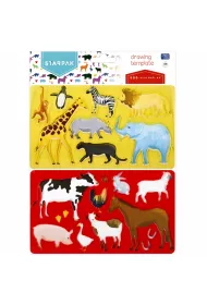Starpak Plastikowy szablon rysunkowy - zwierz�ta 2 szt.