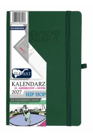 Kalendarz 2027 12 m-cy. Hip hop A5 tygodniowy zielony