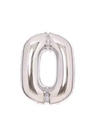 Amscan Balon foliowy cyfra 0 srebrna 47x66cm